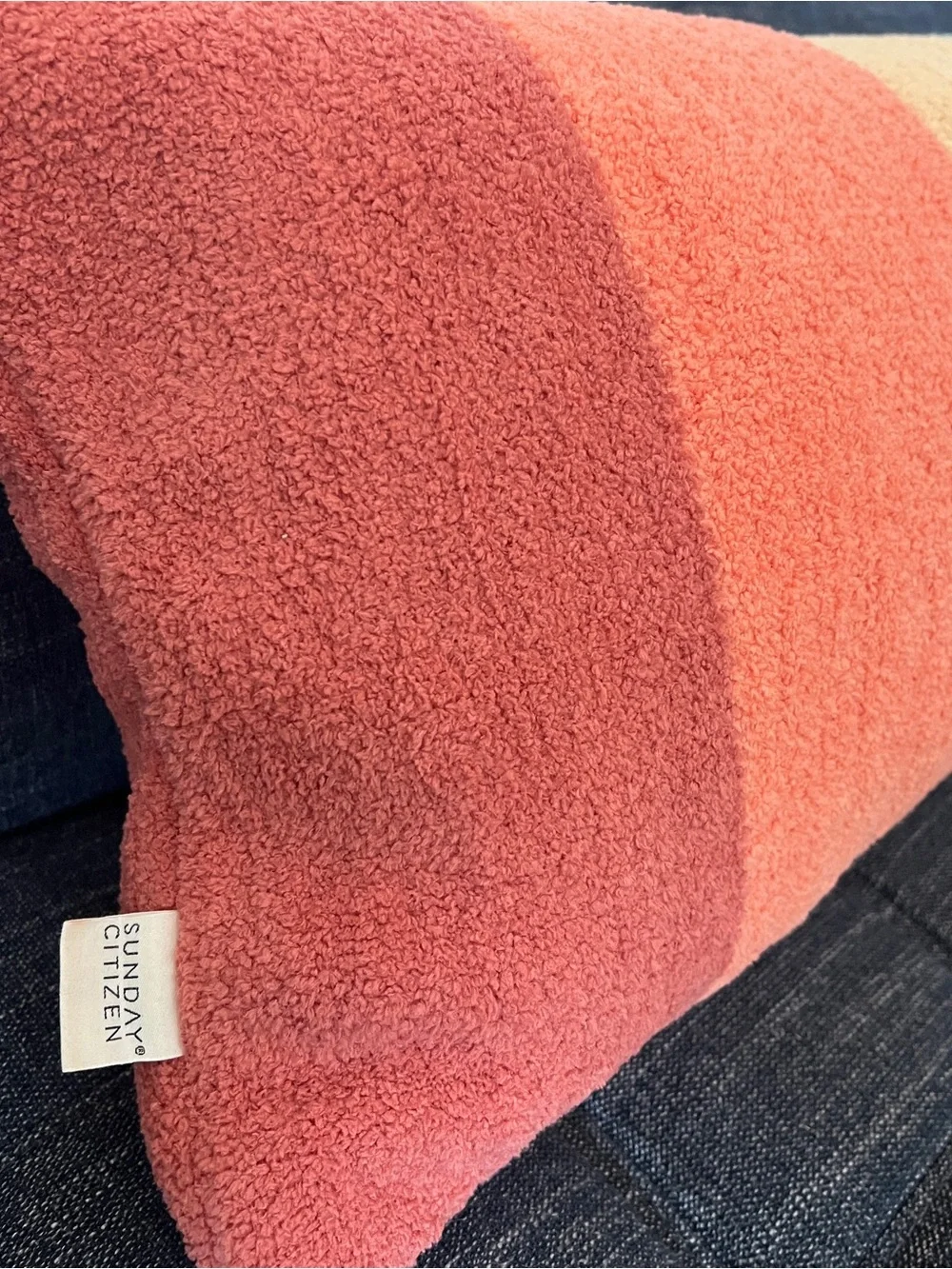 Sunday Citizen Rainbow Lumbar Pillow Memory Foam Cozy Pride 36” x 14”